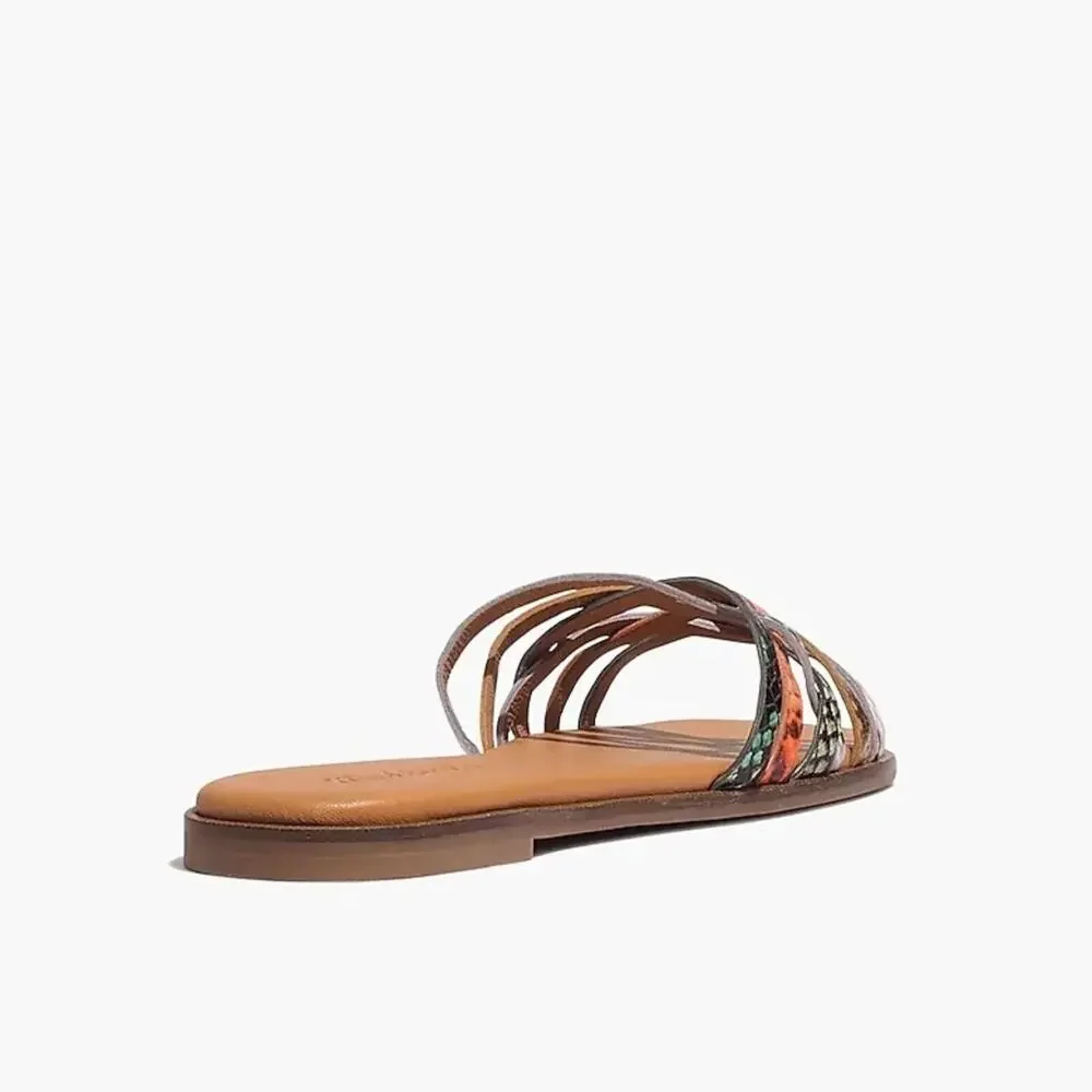 The Tracie Crisscross Slide Sandal in Snake Embossed
Leather Women’s Size 6 - Picture 3 of 8